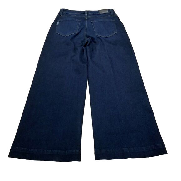 Paige Anessa Jeans Women's Size 28 Dark Blue Wide Leg Stretch Denim (28×26.5) - Picture 3 of 7